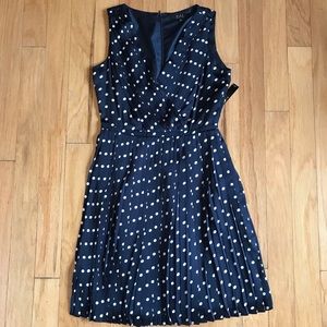 Pleated polka dot dress by Alex Marie NWT
